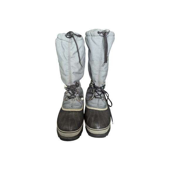 Vintage Sorel Glacier Tall Snow Boots Gray Canvas Mens 9 Made in Canada Manitoba - Picture 3 of 9